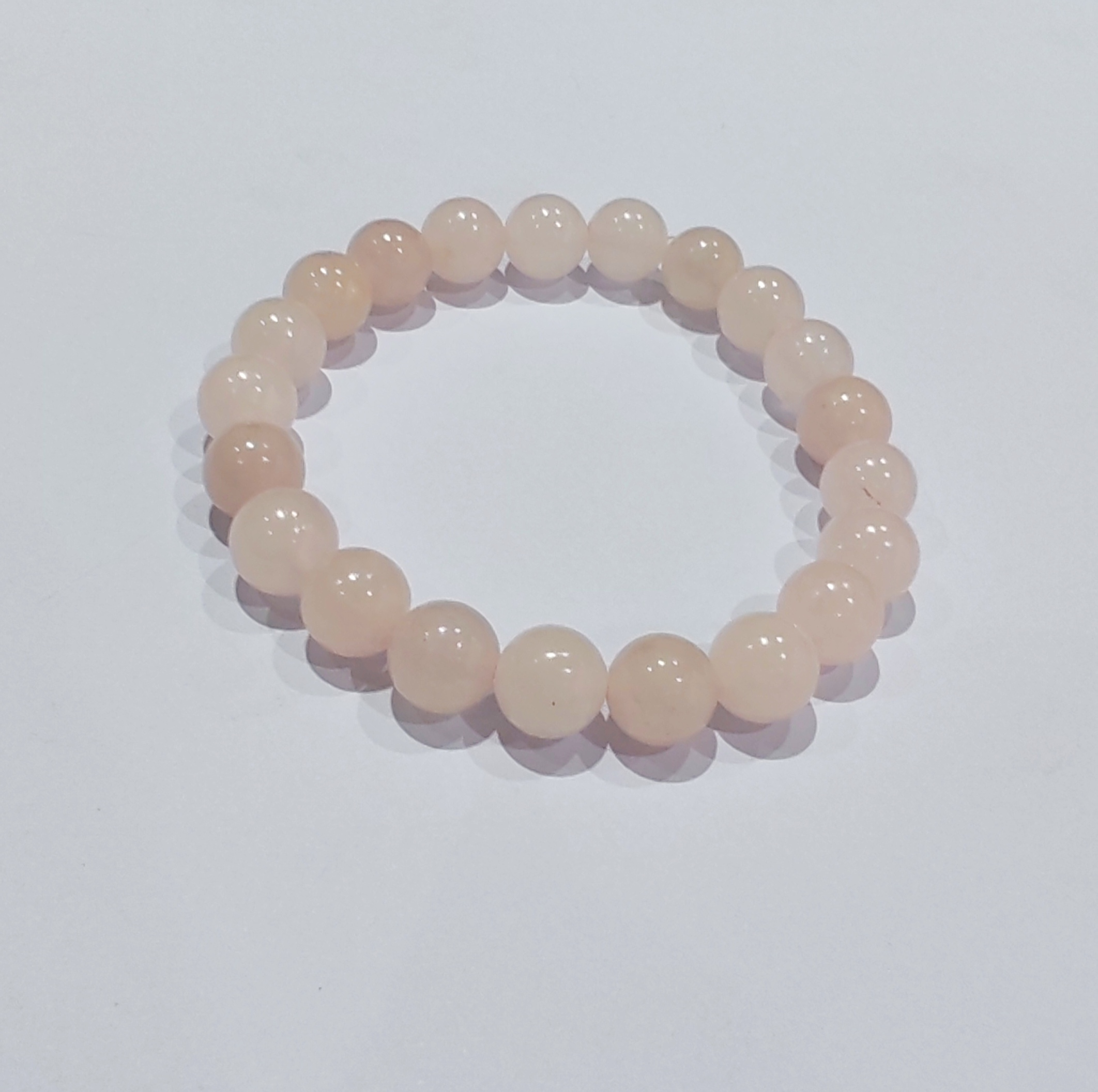 Rose Quartz 8mm Lover's Light bracelet for self-love, emotional healing, and self-confidence