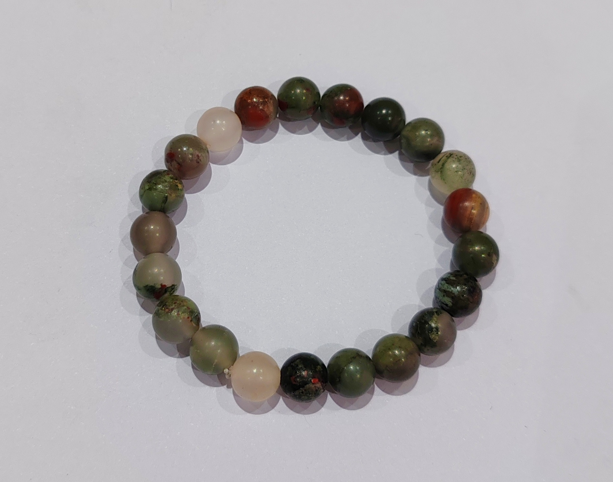 African Bloodstone 8mm Life Force bracelet for energy, healing, and chronic fatigue relief
