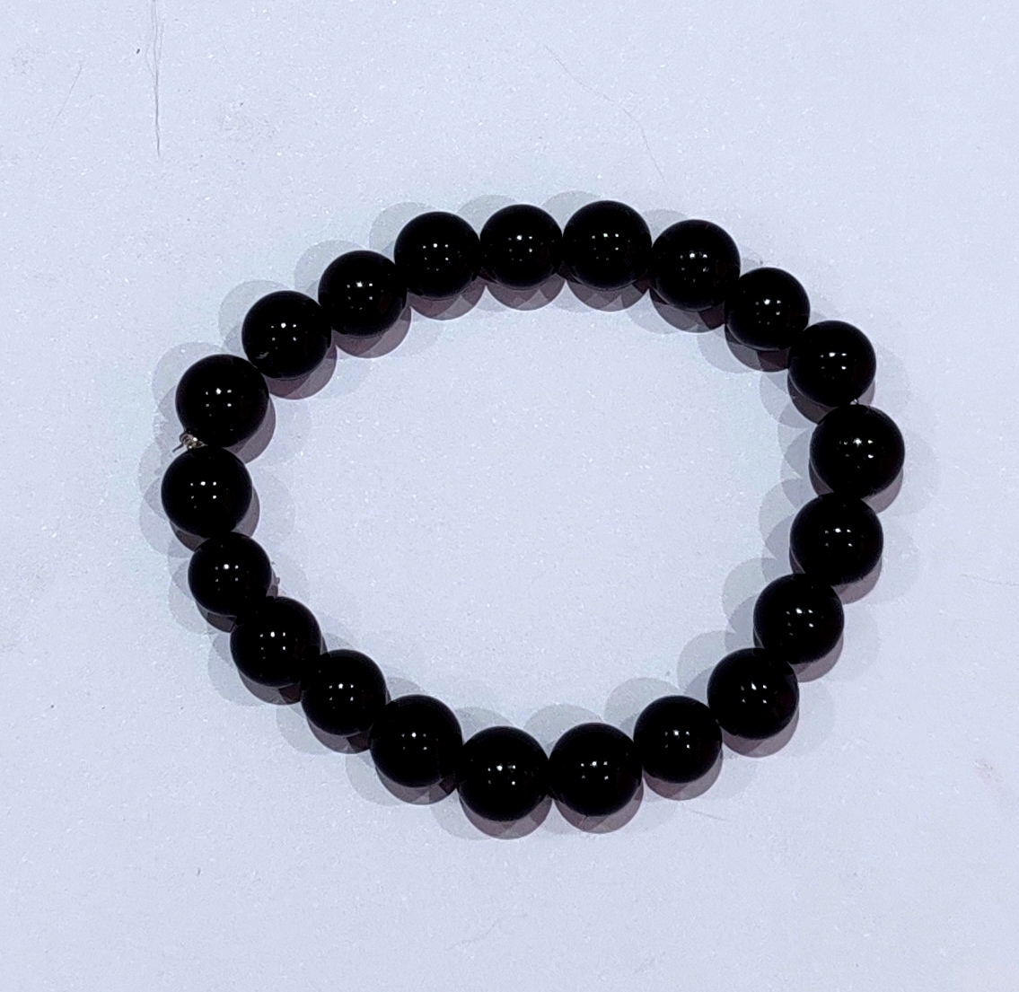 Black Tourmaline Obsidian Black Agate 8mm bracelet for psychic protection