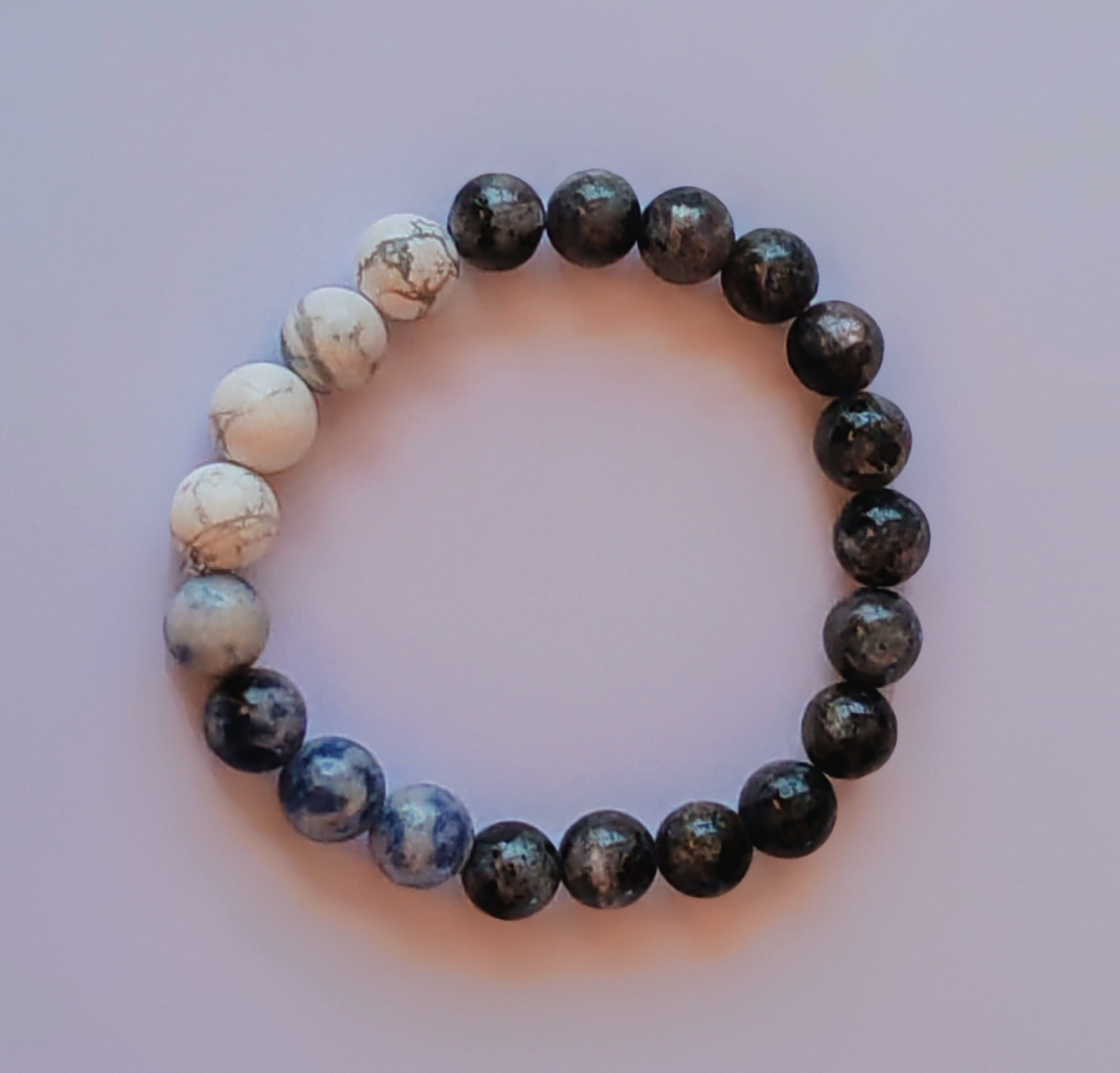 Labradorite Sodalite Howlite bracelet for dream recall