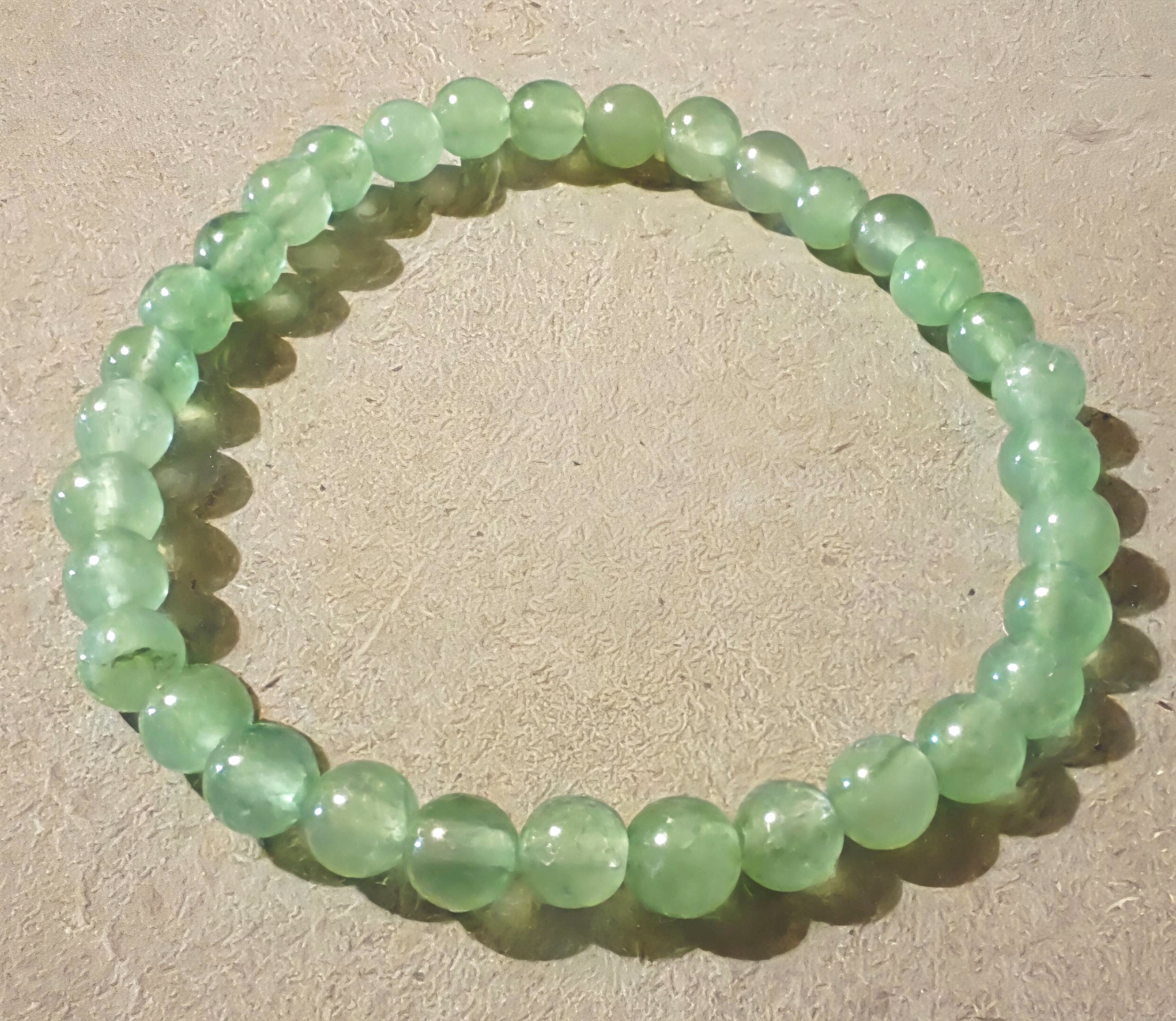 Green Aventurine Luck Bracelet Mahlogonolo, stone of opportunity 6mm